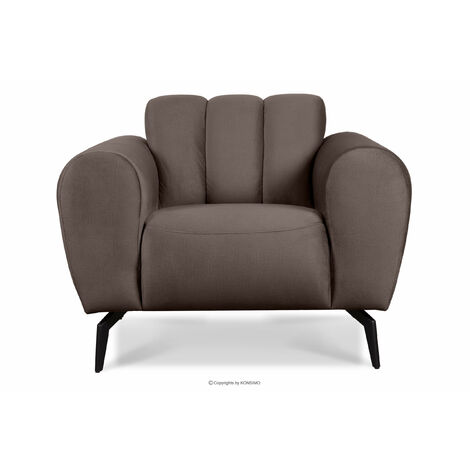 KONSIMO RUBERO Moderne Sessel für das Wohnzimmer auf Beinen, braun