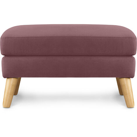 KONSIMO Sitzhocker Gestell aus Massivholz "TAGIO", Rosa, Stoff, Scandinavian, 80x46x65cm