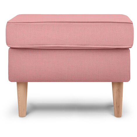 KONSIMO Sitzhocker zeitloses Design hohe Füße "STRALIS", Rosa, Stoff, Scandinavian, 41x43x56cm