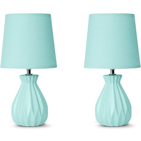KONSIMO SOTER 2er Set Tischlampen, Mint
