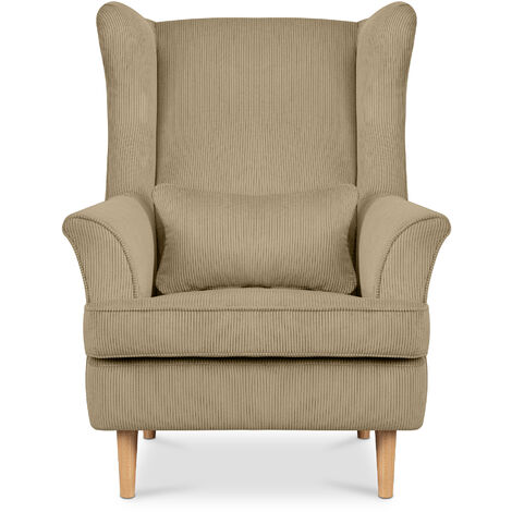 KONSIMO STRALIS Klassischer Ohrensessel, creme