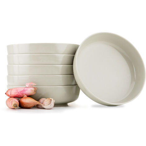 KONSIMO Suppenteller 6-tlg. VICTO Beige Keramik 18.5cm