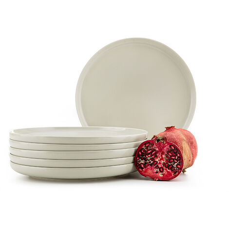 KONSIMO Teller-Set VICTO 6-tlg. Beige Keramik 27cm