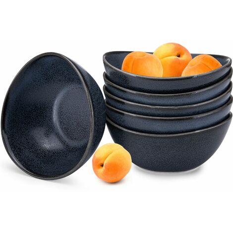 KONSIMO TIME BLACK Schale-Set (6er-Set) Porzellan, schwarz