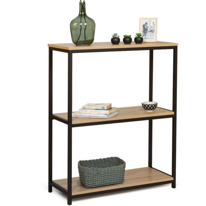 Idmarket Beige Konsole Mit 3 Ebenen Detroit Industriedesign