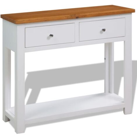 Konsolentisch 83x30x73 cm Massivholz Eiche vidaXL