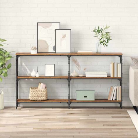 Konsolentisch Altholz 156 x 28 x 80,5 cm Holzwerkstoff vidaXL