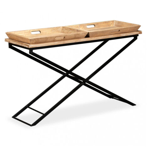 Konsolentisch Mangoholz Massiv 130 x 40 x 80 cm vidaXL