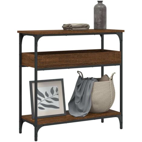 Konsolentisch mit Ablage Braun Eichen-Optik 75x29x75cm vidaXL