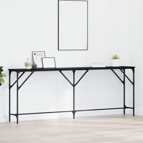 Konsolentisch Schwarz Eichen-Optik 200 x 29 x 75 cm vidaXL