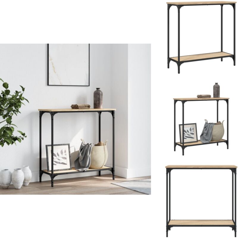 Vidaxl Konsolentisch Sonoma-eiche 75x30, 5x75 Cm Holzwerkstoff - Konsolentisch - Flurtisch - Couchtisch - Wohnzimmerstil - Landhausmöbel