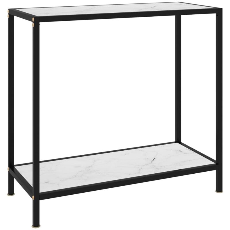 Konsolentisch Weiß 80x35x75 Cm Hartglas Vidaxl