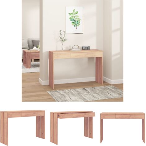 Konsolentisch，Beistelltisch，Sofatisch für kleinen Raum, für Eingang, Flur 110×35×75 cm Teak Massivholz CIENE267556 BonneVie