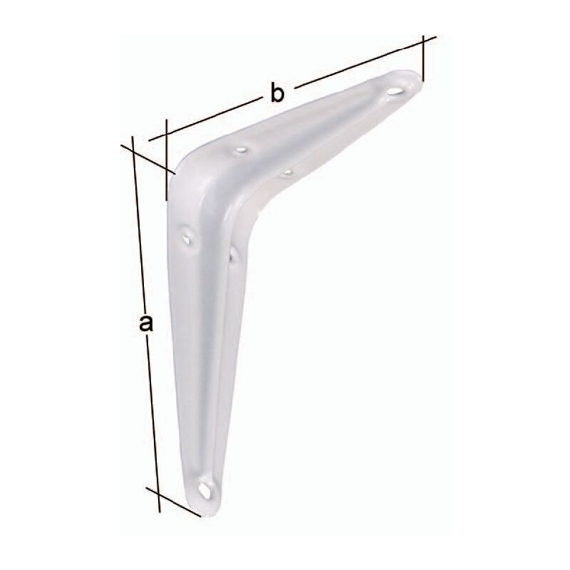 Alberts - Konsole Länge 150 mm Höhe 200 mm Stahl weiß lackiert Tragfähigkeit 62 kg