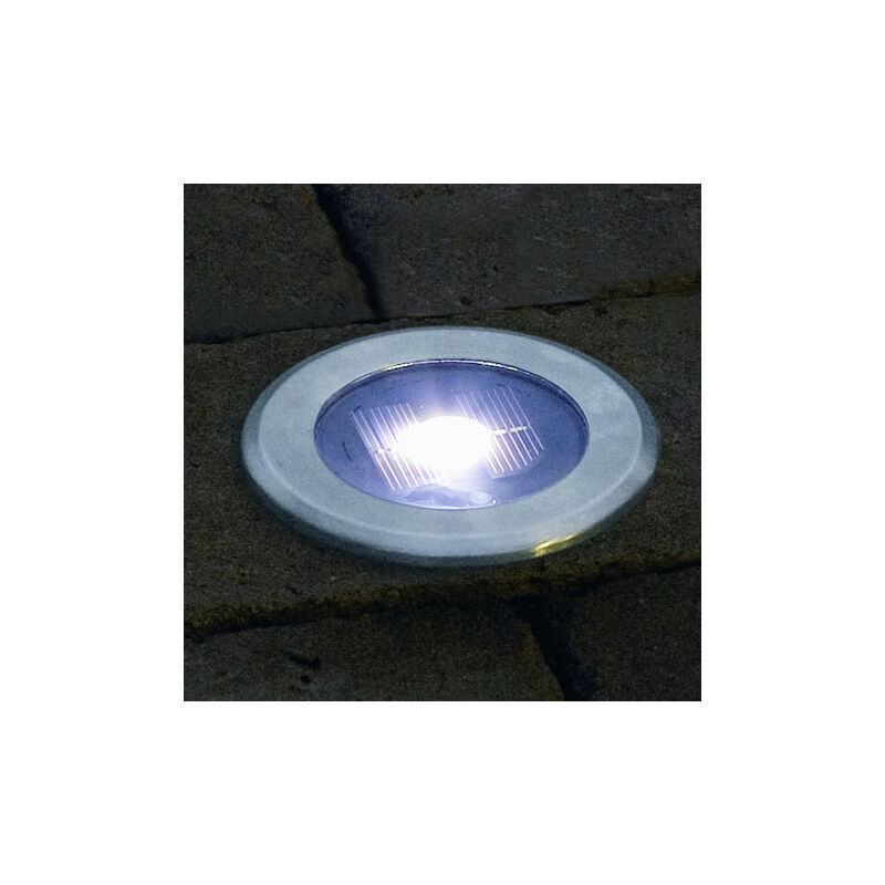 Ground spot Spot encastré à énergie solaire pour extérieur à une seule led en acier inoxydable, IP44 - Konstsmide