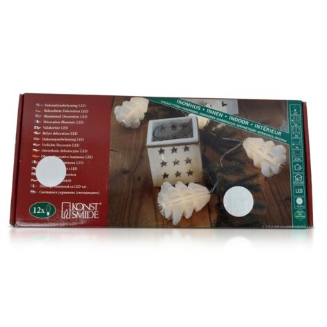 KONST SMIDE - Guirlande lumineuse 12 LED - 5m Blanc - Économe et longue durée - Voir photos