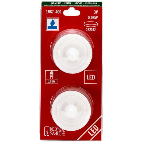 Konstsmide 1987-400 / Lumini LED Set da 2 pz / 2 diodi blu/a batteria sino a 105h