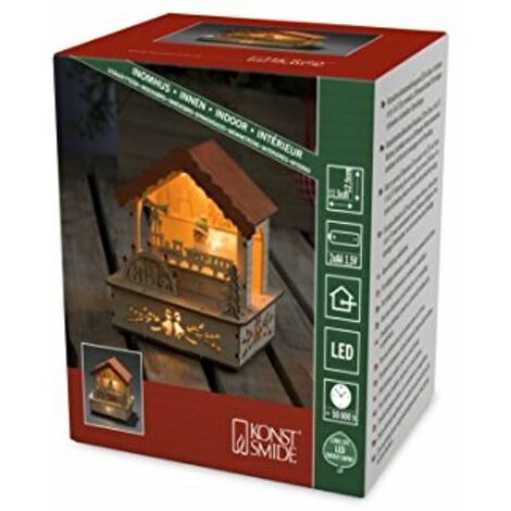 KONSTSMIDE 2821-100 LED Marktstand Holz Innen Dach Orange