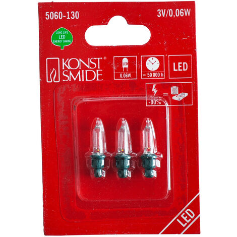 Konstsmide 5060-130 Ersatzbirne für Lichterketten  1 St. Grüne Steckfassung 3 V Warmweiß
