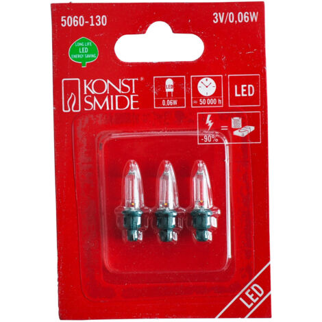 Konstsmide 5060-130 Ersatzbirne für Lichterketten 1 St. Grüne Steckfassung 3 V Warmweiß