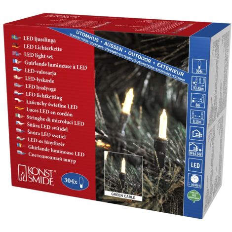 Konstsmide 6080-100 LED catena luminosa, in plastica, verde