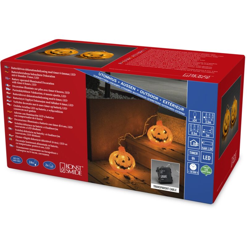 Konstsmide 6137 - 103 LED acrilico zucca, Set da