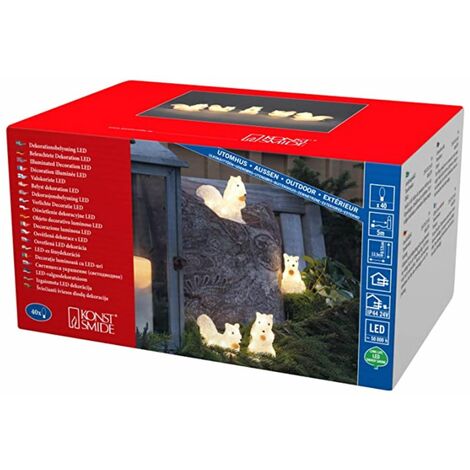 KONSTSMIDE 6287-103 LED Acryl Eichhörnchen 5er Set, warmweiß