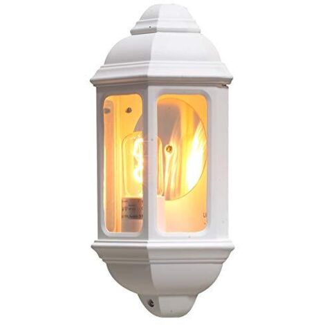 Konstsmide 7011-250 Cagliari Lampada da parete 18x10x36 cm (BxPxH), 1 x 100 W, IP43, Colore Bianco opaco