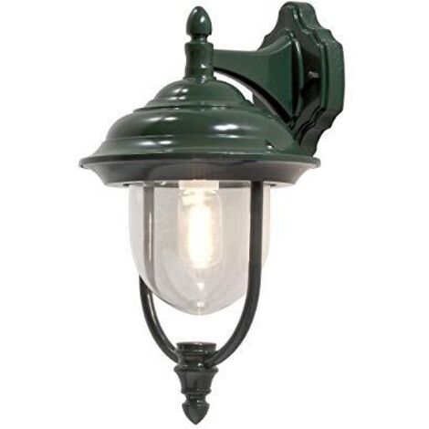 Konstsmide 7222-600 - Lampada da parete, 24 x 29 x 46 cm, 1 lampadina da 75 W, IP43, alluminio verniciato, colore: Verde