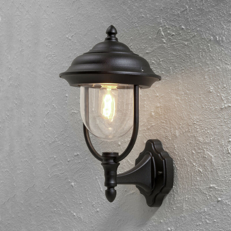 Image of Konstsmide Lighting - Konstsmide Parma Lampada da esterno classica per lanterna nera opaca, IP43