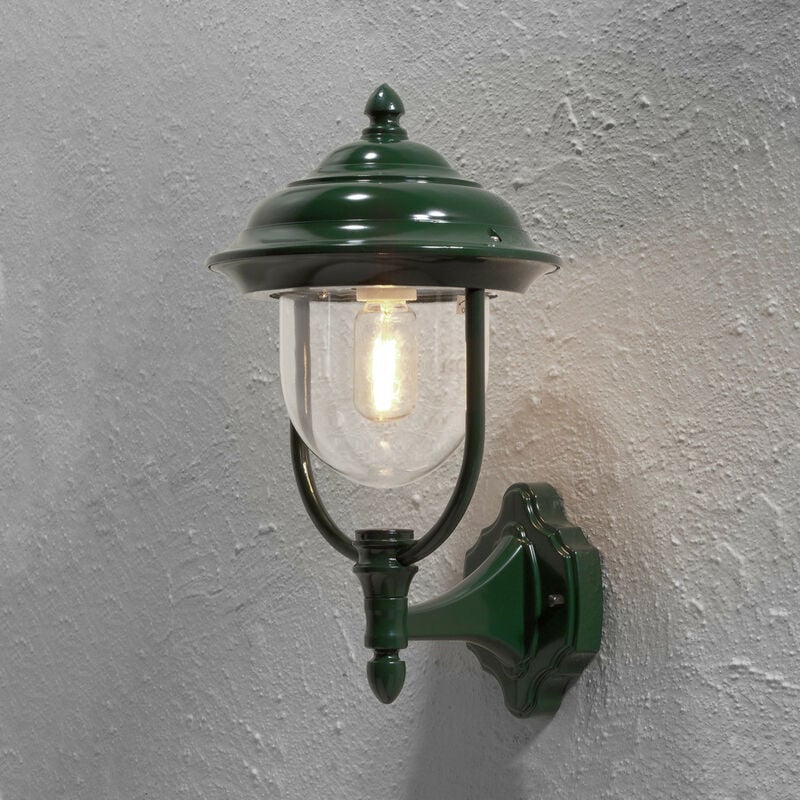 Image of Konstsmide Lighting - Konstsmide Parma Applique da esterno Lanterna classica verde, IP43