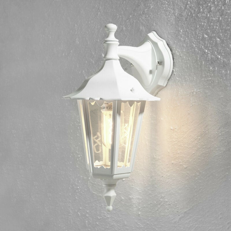 Image of Konstsmide Lighting - Konstsmide Firenze Lanterna da esterno classica da incasso bianco opaco, IP43