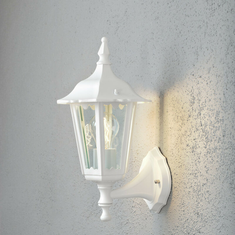 Image of Konstsmide Lighting - Konstsmide Firenze Lampada da esterno classica a lanterna bianca opaca, IP43