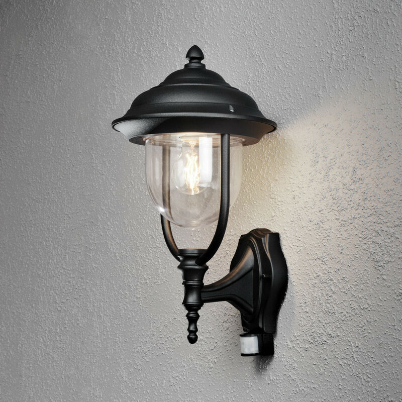 Parma Lanterne d'extérieur classique Up Light pir Noir, IP44 - Konstsmide