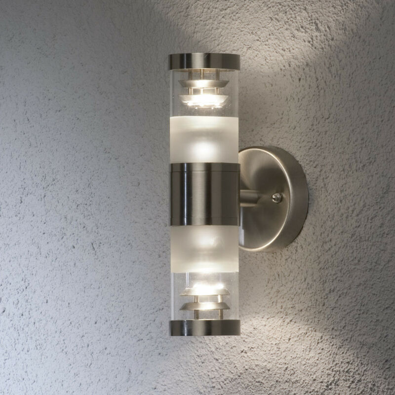 Image of Konstsmide Bolzano Luce moderna per esterni in acciaio inox, IP44