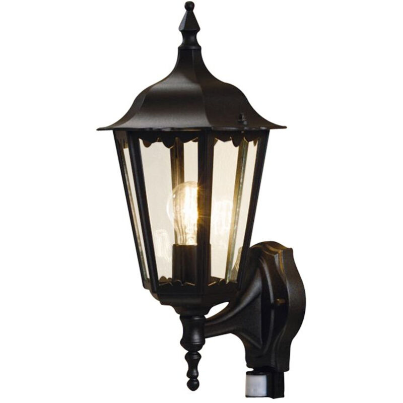 Konstsmide applique murale &agrave; capteur firenze en haut noir mat 434055