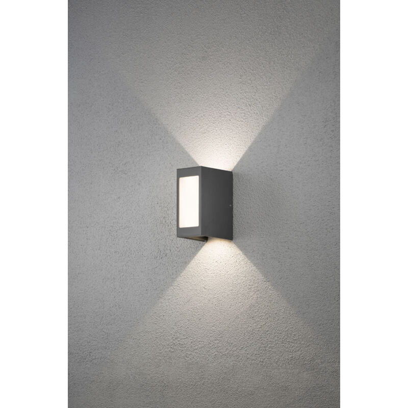 Cremona Applique Murale Extérieure Moderne Up Down led Gris Foncé, IP54 - Konstsmide