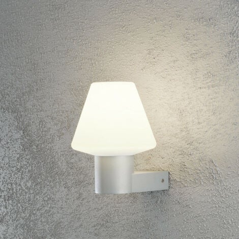 KONSTSMIDE LIGHTING Konstsmide Barletta Moderne Dome-Wandleuchte für den Außenbereich, grau, IP44