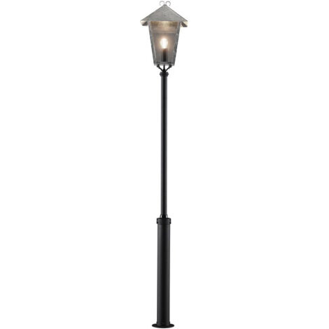 Konstsmide Benu Lampadaire Taurus extérieur classique galvanisé noir, IP23