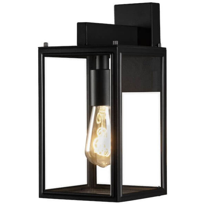 Konstsmide Carpi Lanterne Murale Extérieure Moderne E27 Noir Avec Verre Clair,