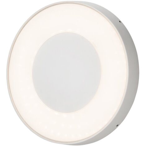Konstsmide Carrara Applique d'extérieur moderne, ronde, dim à LED blanc chaud 25W, IP54