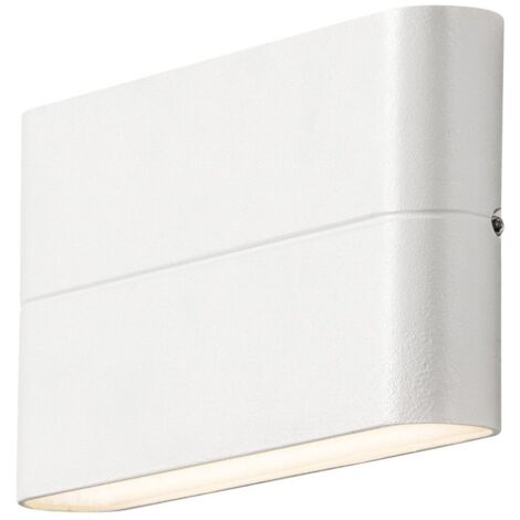 Konstsmide Chieri Applique d'extérieur moderne Up Down, blanc 2x 6 LED haute puissance, IP54