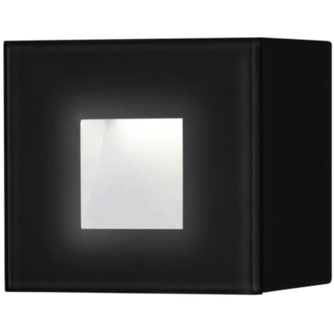 Konstsmide Chieri Petite Lampe Carrée Effet Extérieur 1.5W LED Haute Puissance Noir, IP54
