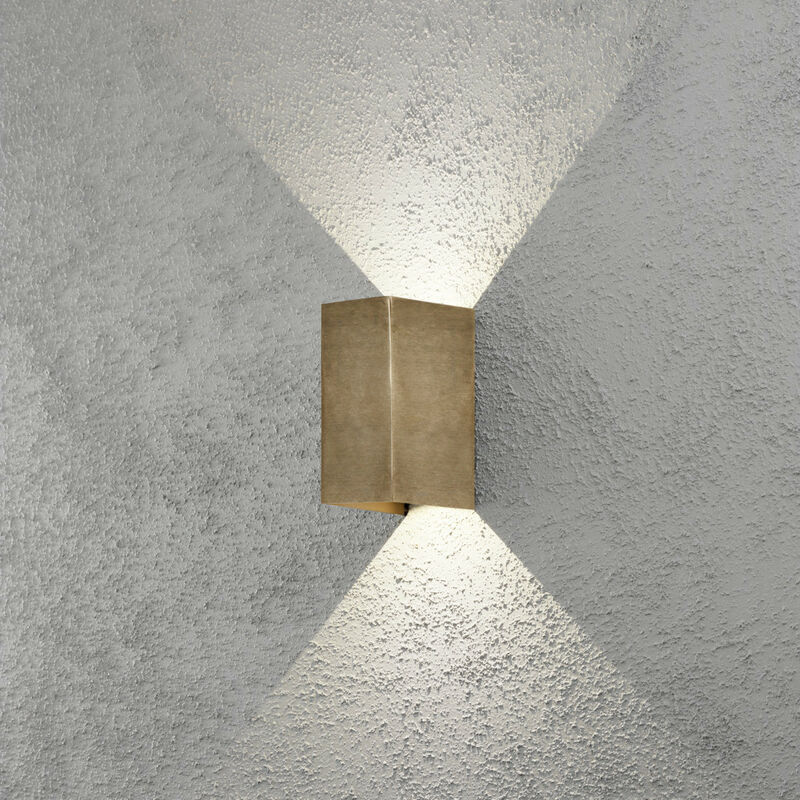 Image of Konstsmide Lighting - Konstsmide Cremona Esterno Moderno Up Down Parete Ottone 2x 3 w led, IP54