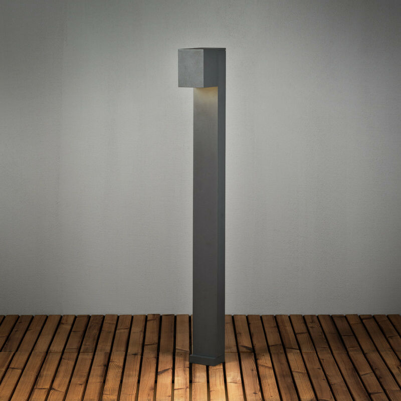Konstsmide Cremona Poteau court extérieur moderne 8W Borne haute puissance led Anthracite Faisceau réglable IP54