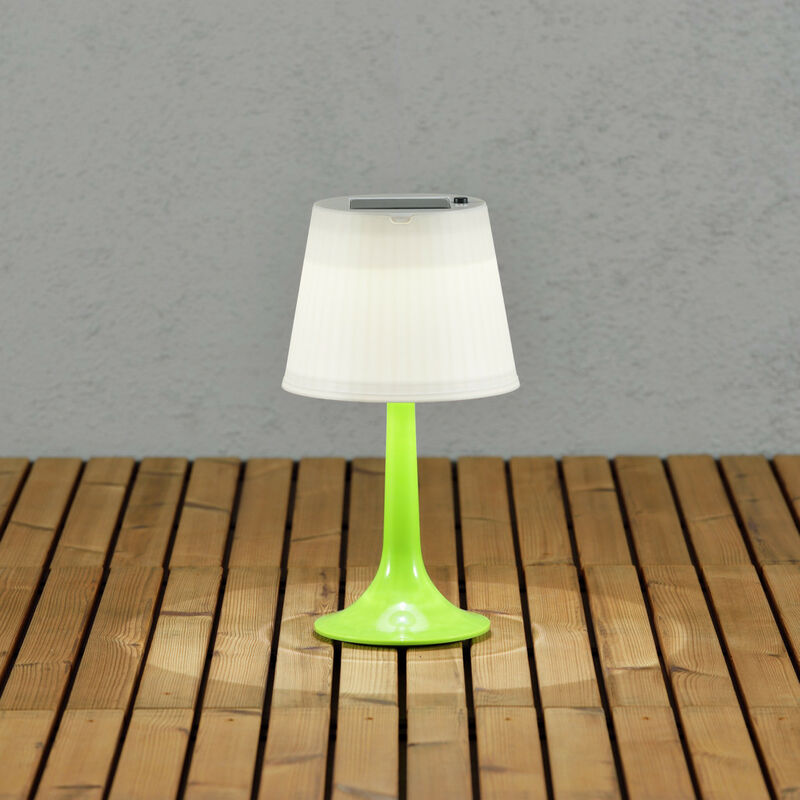 Assisi Lampada da tavolo da esterno a energia solare bianca, led verde 0,5W, IP44 - Konstsmide