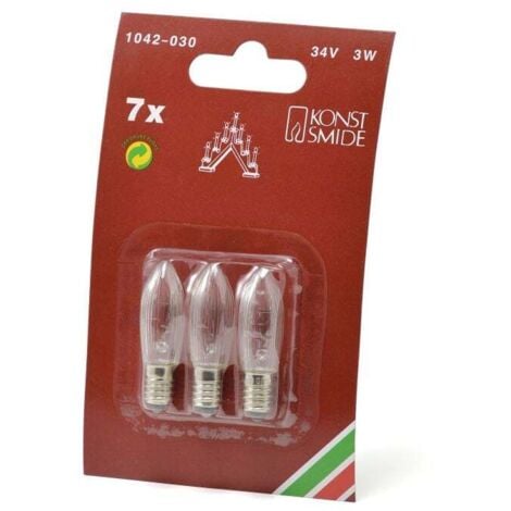 Konstsmide Ersatzbirne klar 34 V 3 W 3 Stück Lichterketten