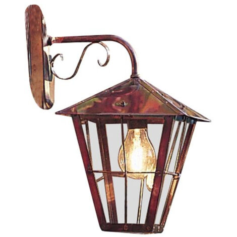 Konstsmide Fenix Applique d'extérieur classique lanterne vers le bas cuivre, IP23