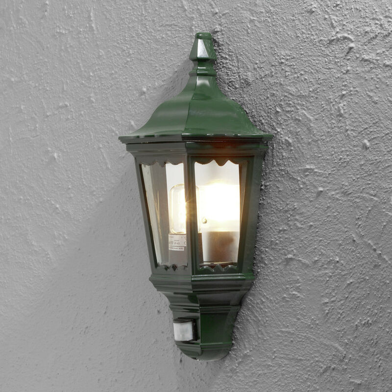 Firenze Sensore Lanterna Classico Esterno Verde Chiaro, IP43 - Konstsmide