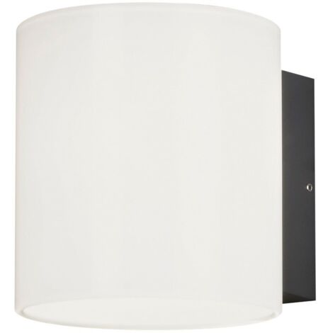 Konstsmide Foggia Applique Murale Extérieure Moderne Up Down LED Haute Puissance 10W Verre Opale Anthracite, IP54
